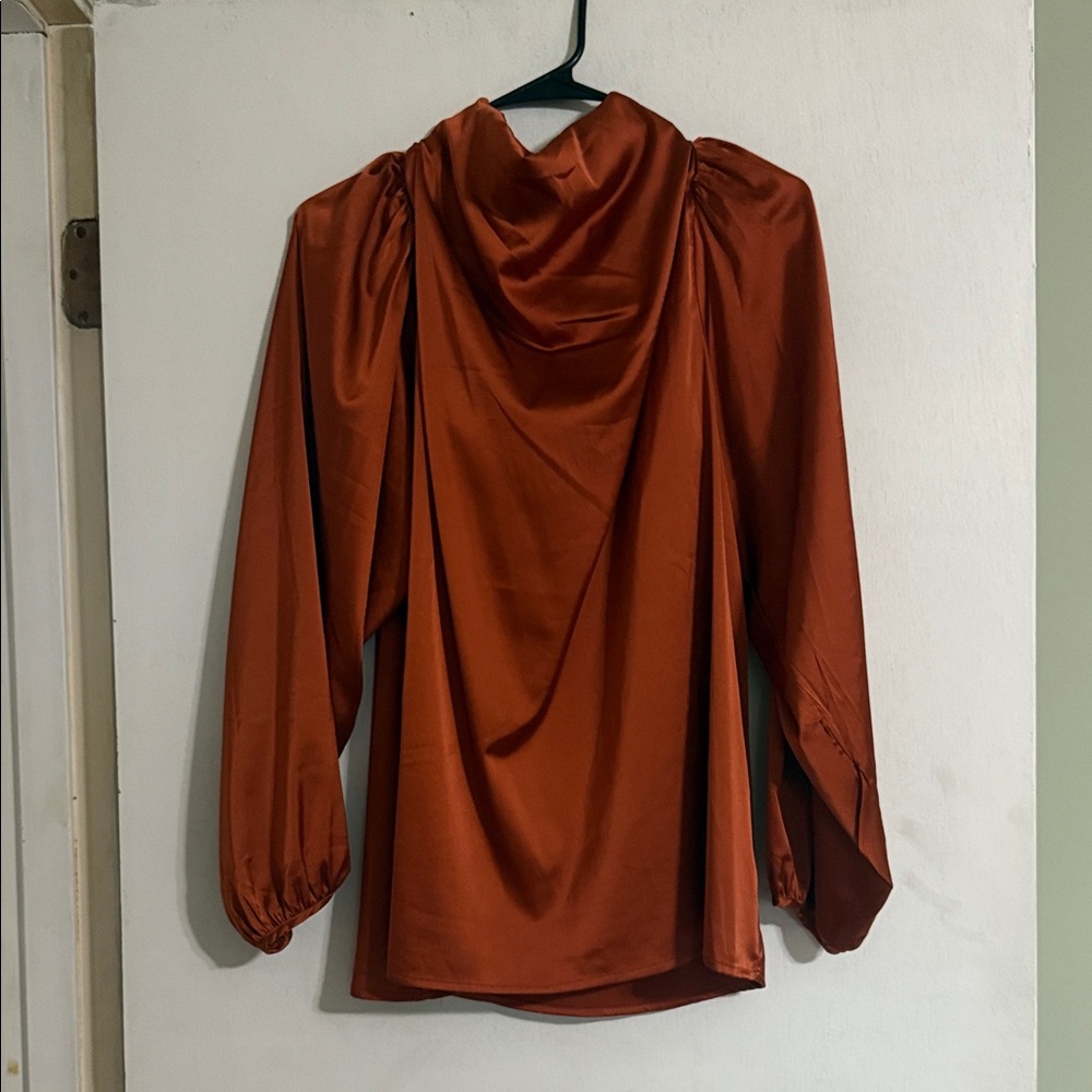 Entro Rust Drape Blouse